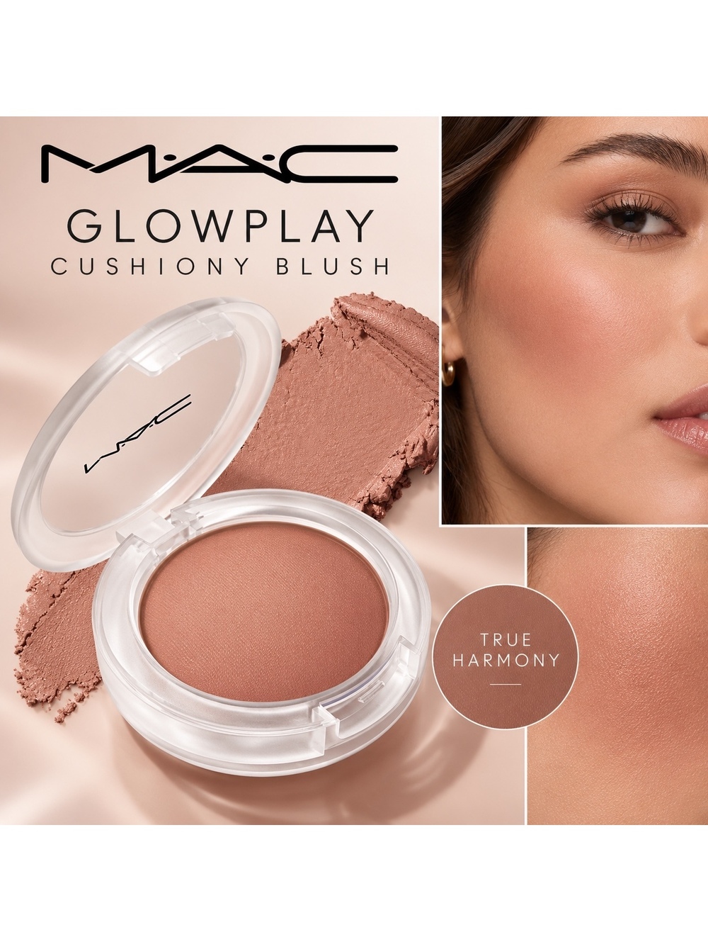 MAC Glowplay Cushiony Blush • True Harmony • New in Box • Perfect Anti Blush!☺️